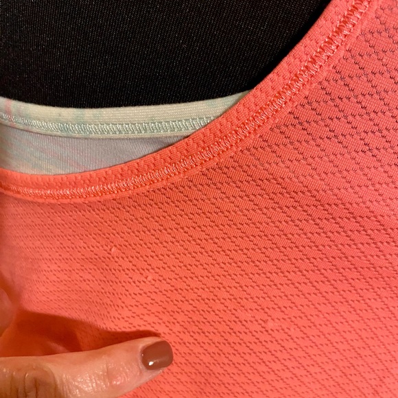 Ivivva by Lululemon Girls Coral Double Dutch Racerback Tank - Size 14 - Picture 6 of 8